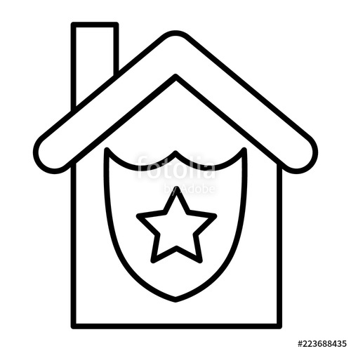 500x500 Police Station Badge Thin Line Icon Police Department