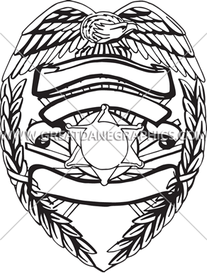 292x385 Support Police Badge Production Ready Artwork For T Shirt Printing
