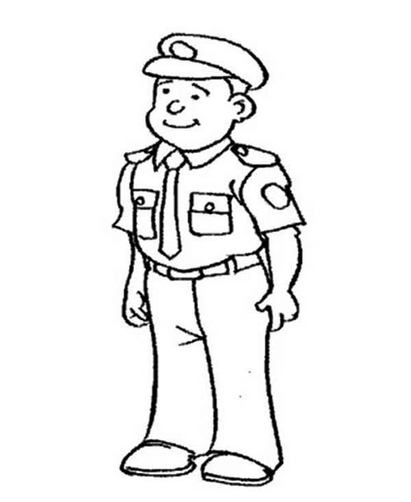 600x733 Indian Drawing Policeman For Free Download