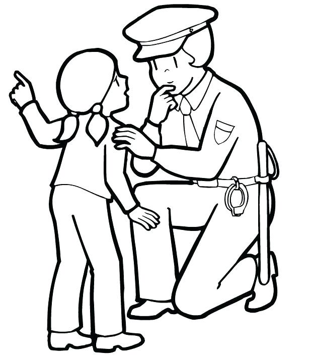 622x708 Policeman Coloring