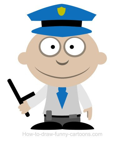 375x451 How To Draw A Police Officer Drawing A Policeman Cartoon Diagram
