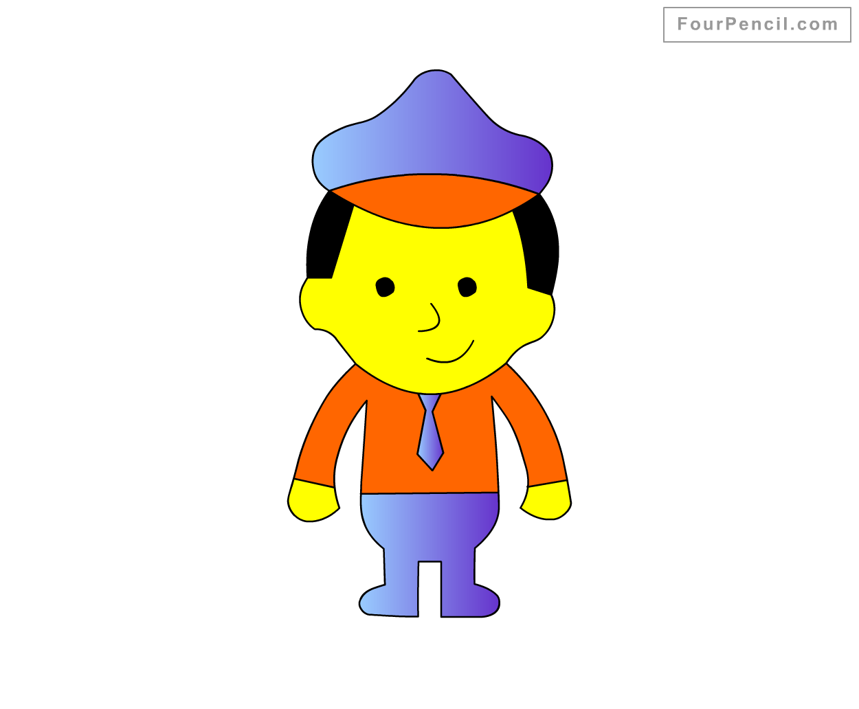 1250x1032 How To Draw Police Officer For Kids Step