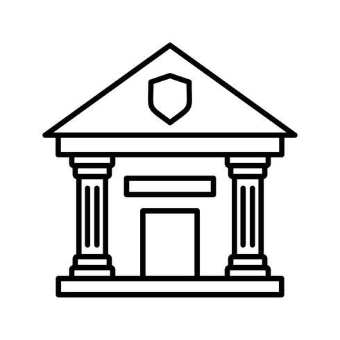 490x490 Police Station Line Black Icon