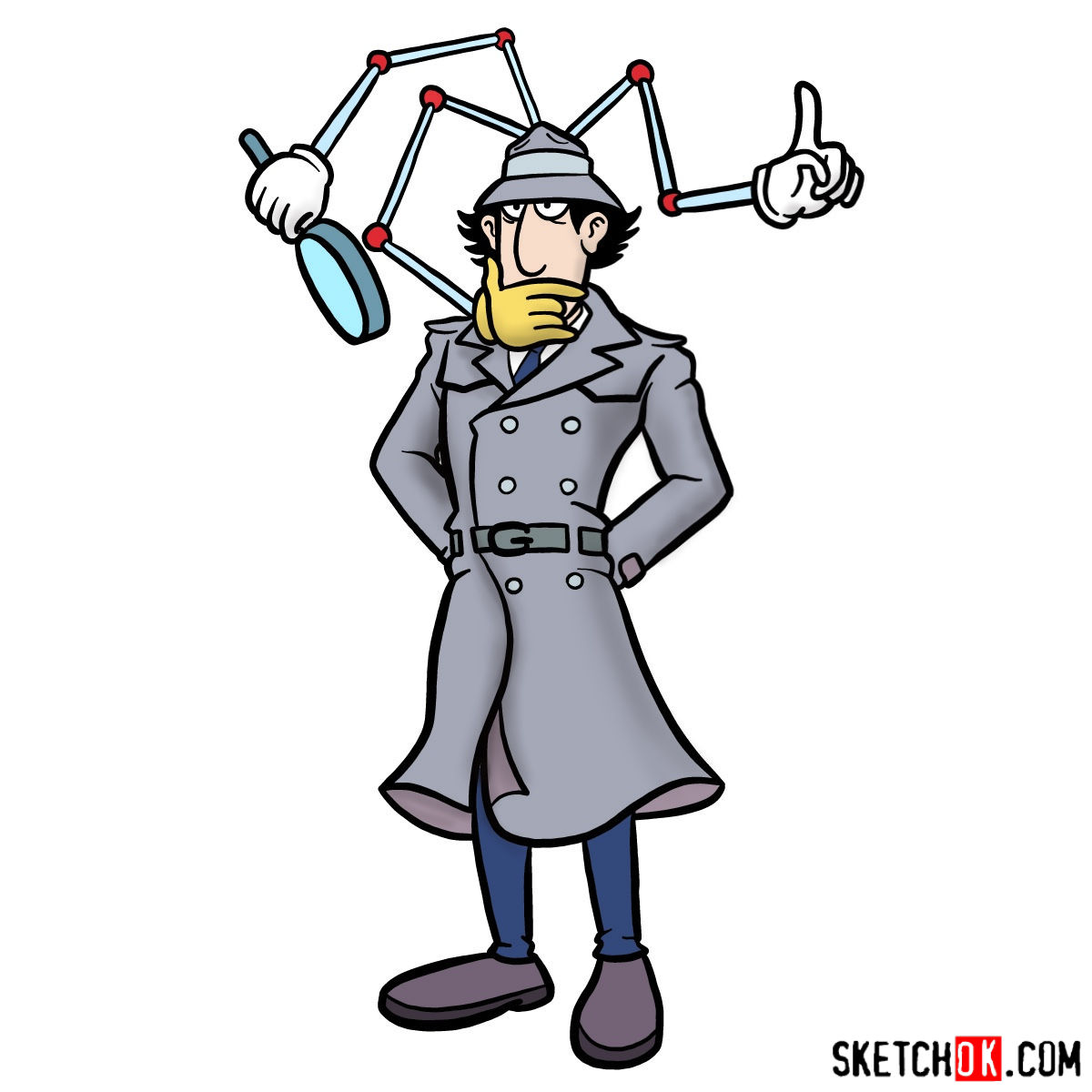 1200x1200 How To Draw Inspector Gadget
