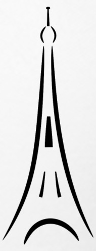 190x494 Eiffel Tower Drawing Black Women's Polo Shirt Spreadshirt