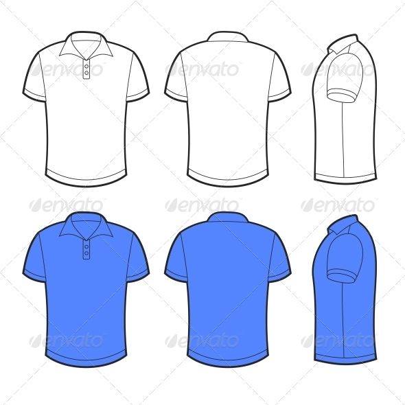 590x590 Front, Back And Side Views Of Blank Polo Boys Casual