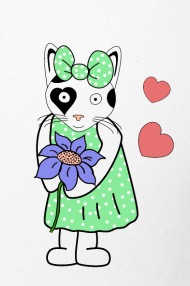 190x286 Cat Drawing Women's Polo Shirt Spreadshirt