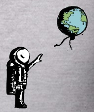 190x228 Astronaut Earth Balloon Drawing Women's Polo Shirt Spreadshirt