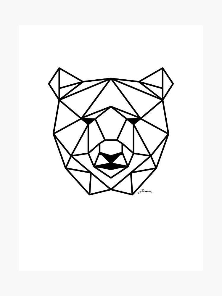 750x1000 Polygon Bear Photographic Print