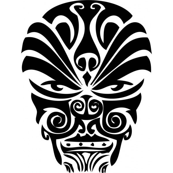 600x600 A Cool Face Tattoo Design In Polynesian Style Tatoos Upper Bofy