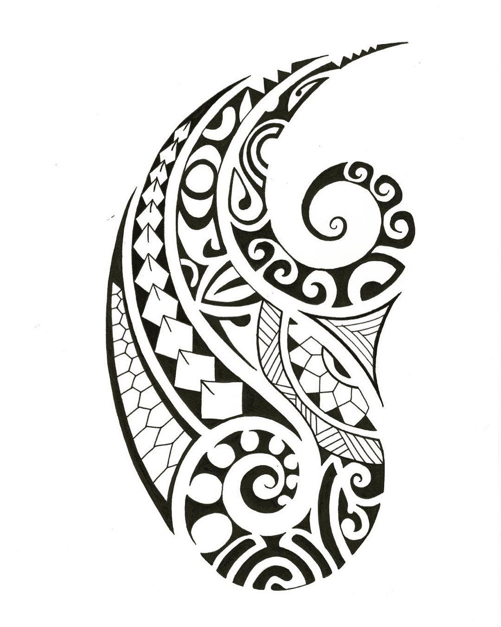 Hawaiian Tattoo Designs Polynesian Tattoo Drawing Tri - vrogue.co
