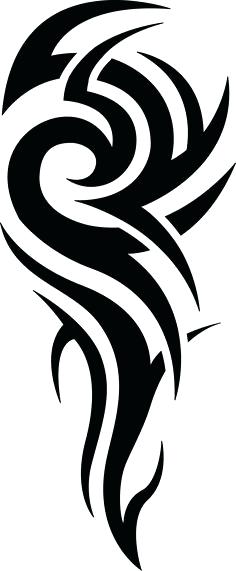 236x571 Tribal Flower Tattoo Templates Easy Polynesian Designs