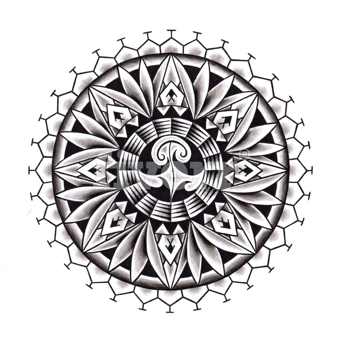 1200x1200 Draw A Layout For Tribal, Maori Or Polynesian Design Tattoo