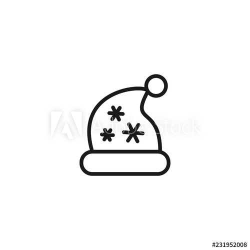 500x500 Winter Hat With Pom Pom Linear Icon Thin Line Illustration Ski