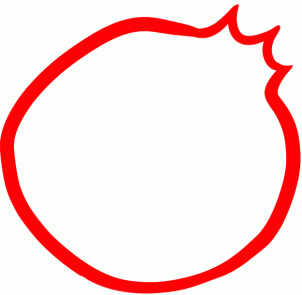 302x295 How To Draw How To Draw A Pomegranate