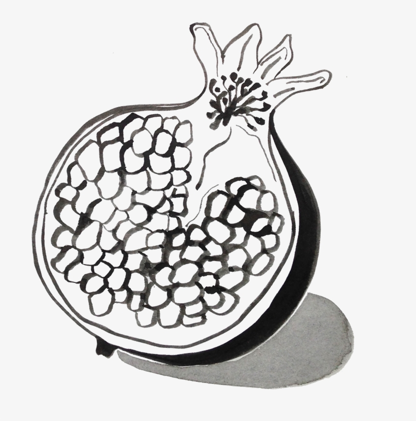 820x829 Pomegranate Drawing At Getdrawings