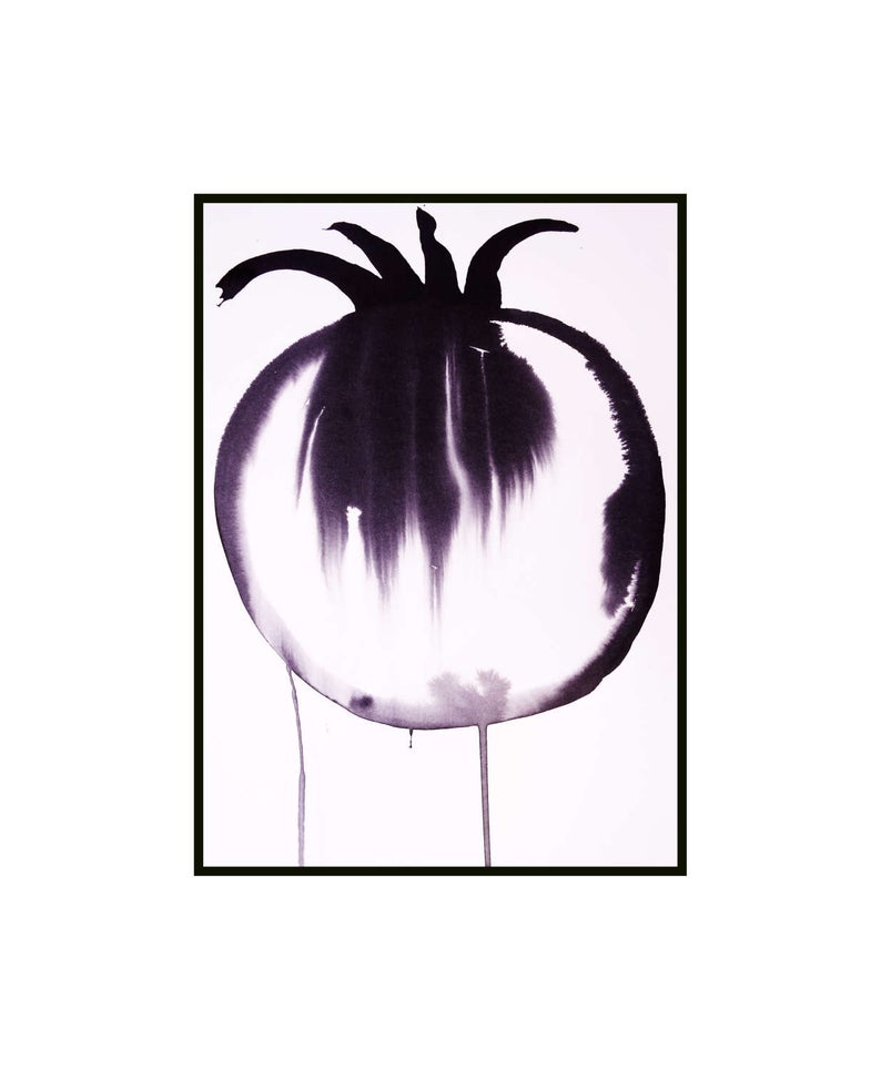 794x965 Modern Pomegranate Ink Drawing Abstract Art Black And White Etsy