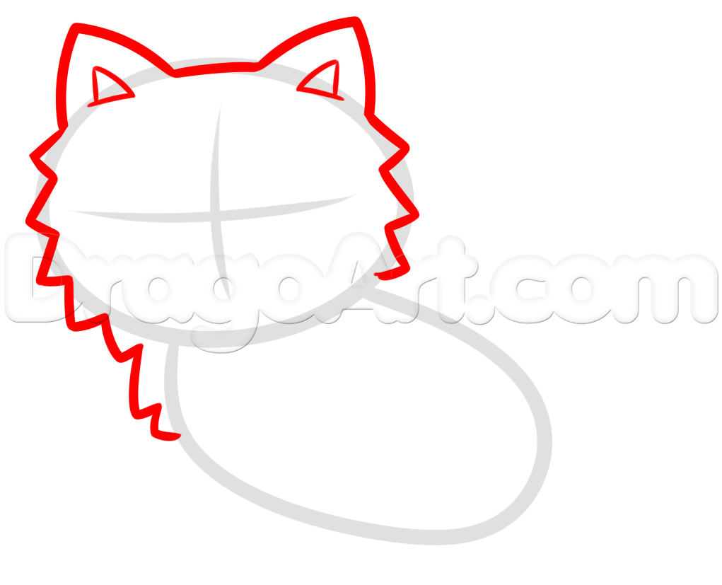 1021x827 Draw A Chibi Pomeranian, Step