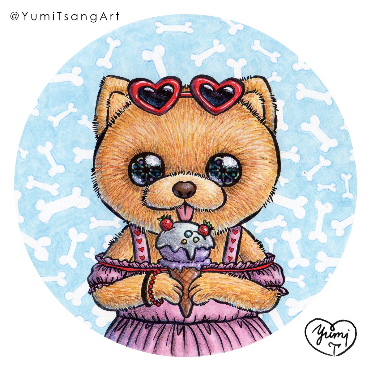 1200x1200 Yumi Tsang A Twitter Cute Summer Pomeranian