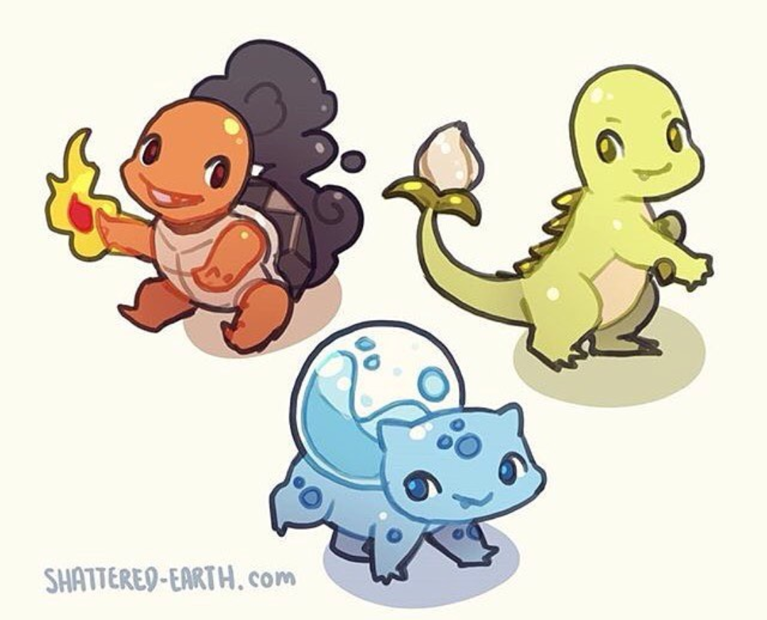 1080x874 Fakemon Pokemon Starters