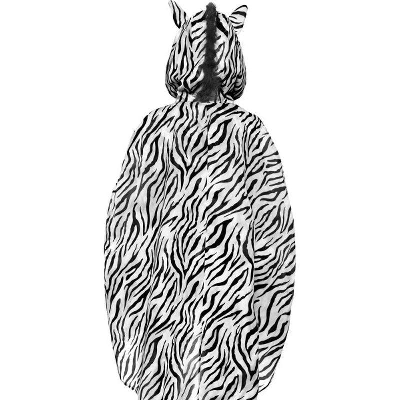 800x800 zebra party poncho adult whitelack mad distribution uk
