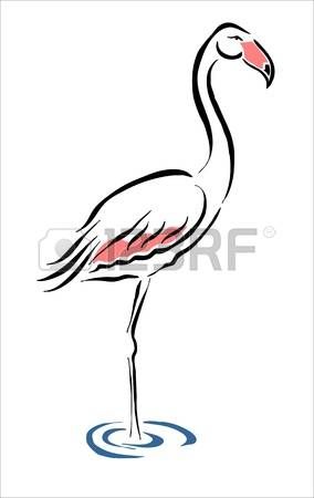 284x450 drawing of a flamingo in the pond signs drawings, flamingo, pond