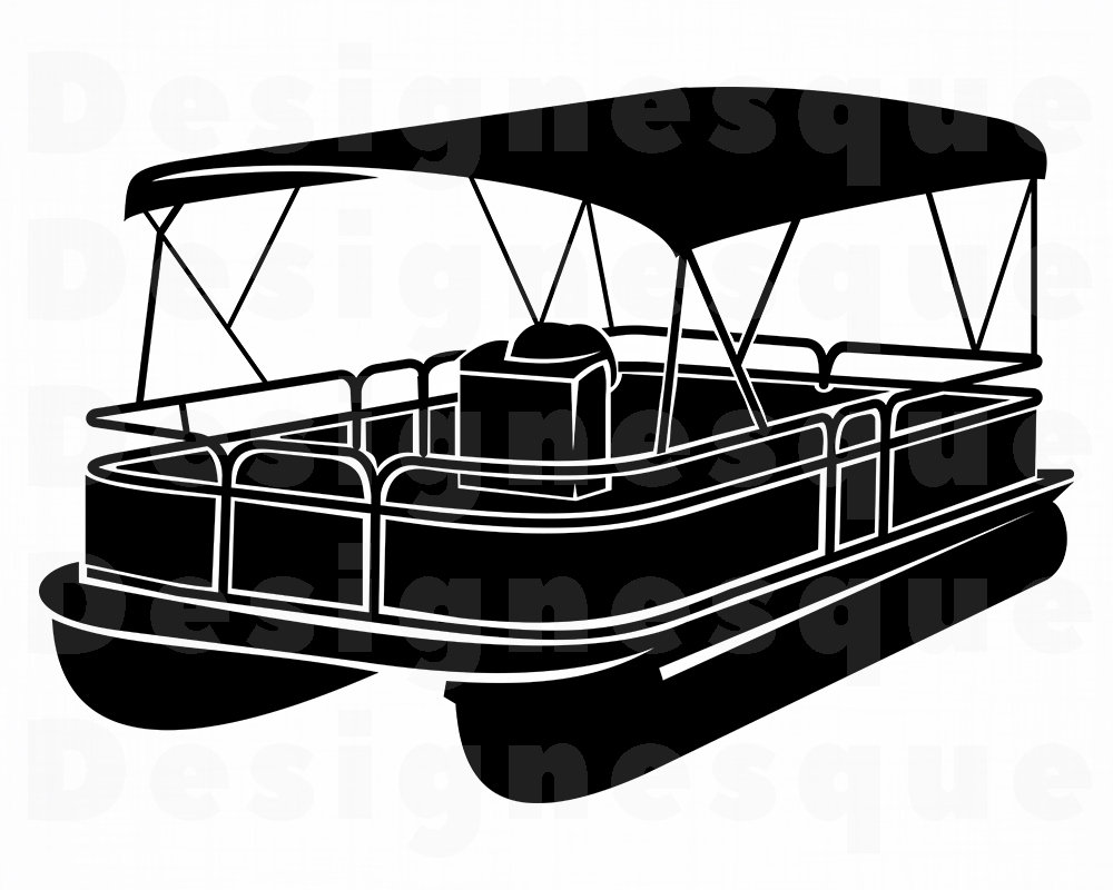 Pontoon Boat Drawing Free download on ClipArtMag