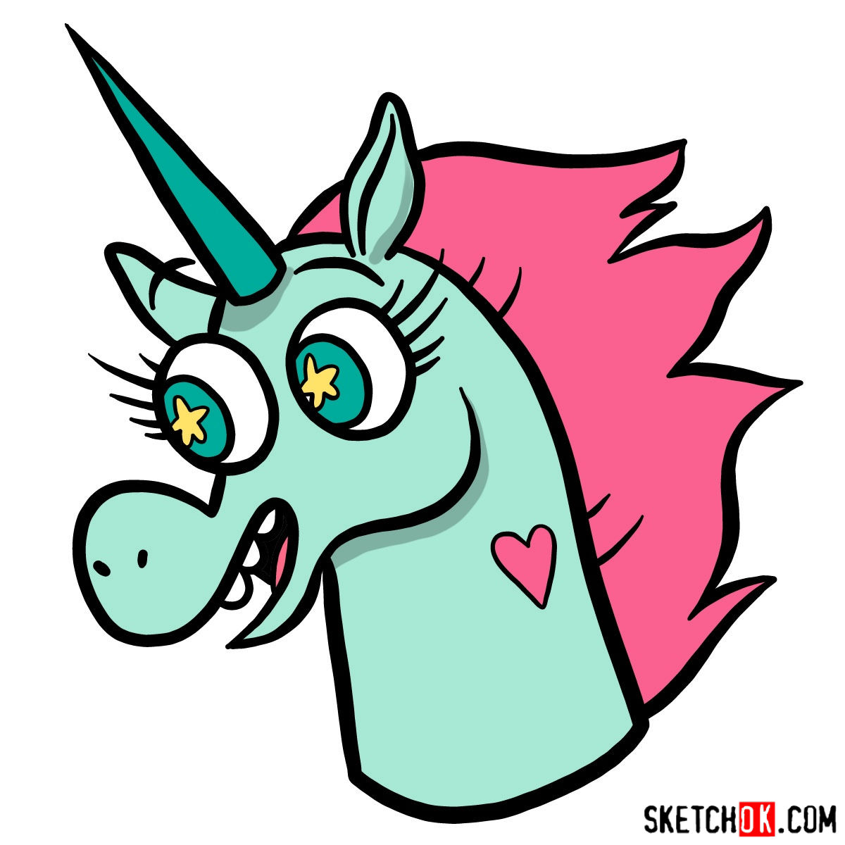 1200x1200 How To Draw Flying Pony Head