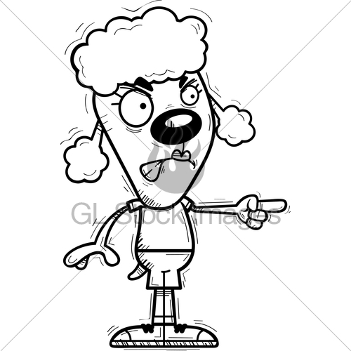 500x500 Angry Cartoon Poodle Gl Stock Images
