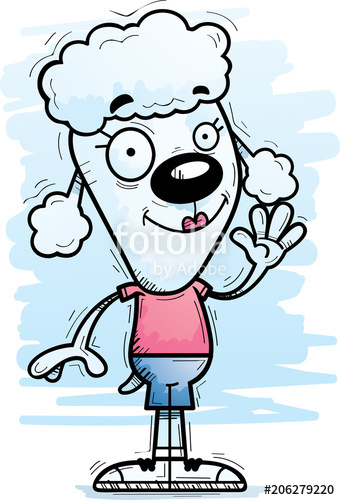 340x500 Cartoon Poodle Waving Stock Image And Royalty Free Vector