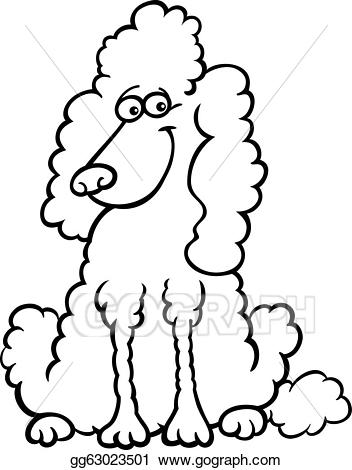 352x470 Poodle Coloring Book Vector Stock Poodle Dog Cartoon For Coloring