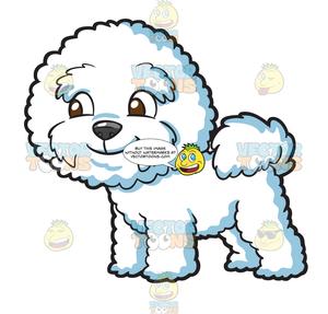 300x287 A Cute Poodle Pup Clipart Cartoons