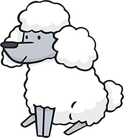 425x472 Cute Adorable Sitting Dog Breed Cartoon Vinyl Decal