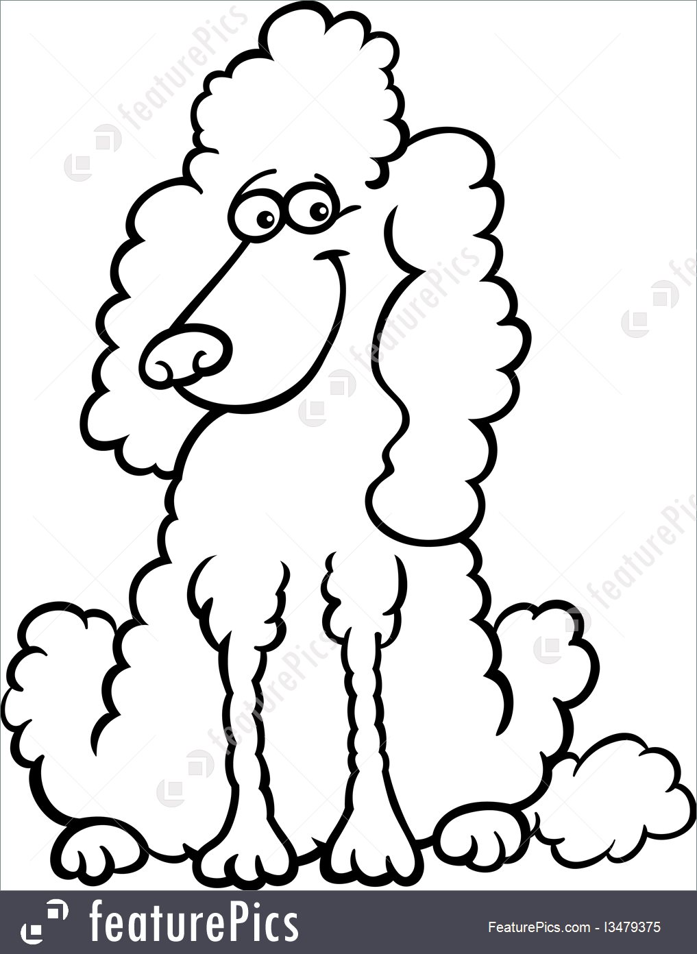 1017x1392 Pets Poodle Dog Cartoon For Coloring Book