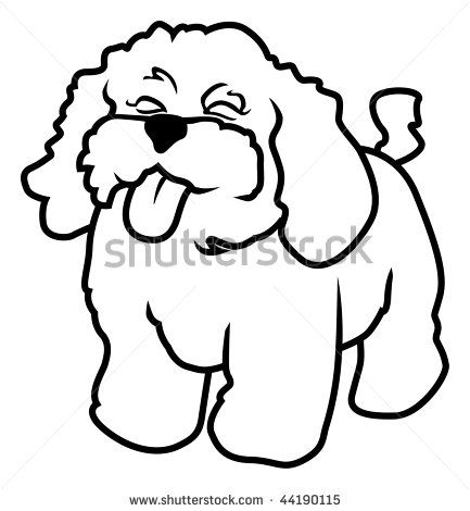 433x470 Poodle Outline Drawing