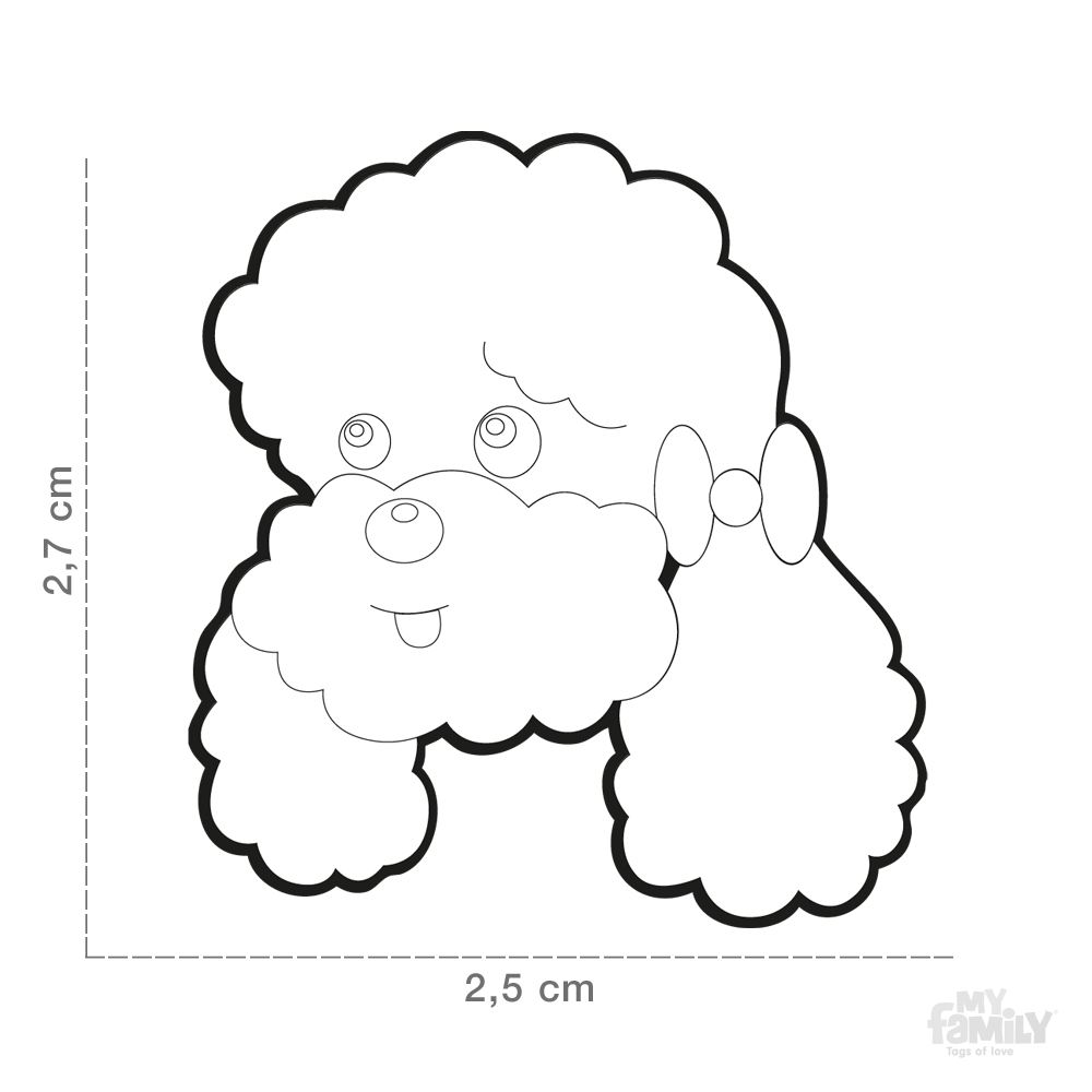 1000x1000 Id Tag For White Poodle Dog Myfamily