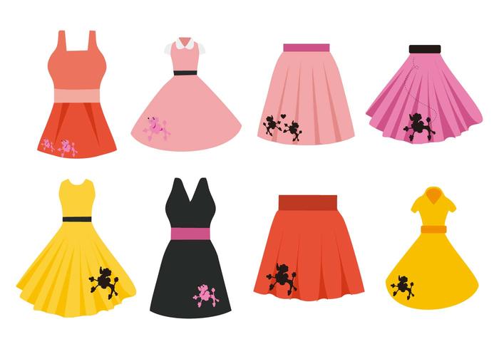 700x490 Poodle Skirt Costume Vector