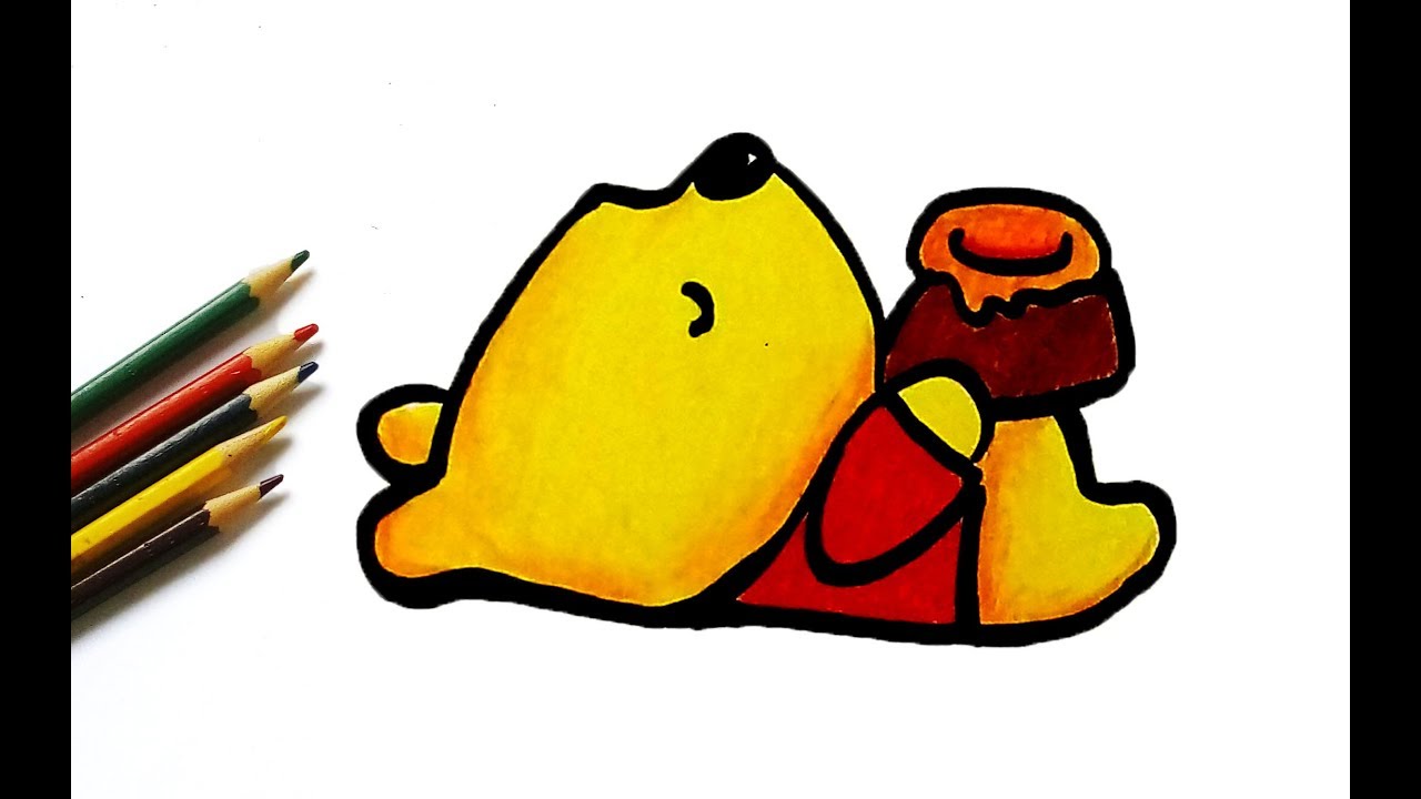 1280x720 How To Draw Pooh Bear For Kids Easy Drawing Tutorial