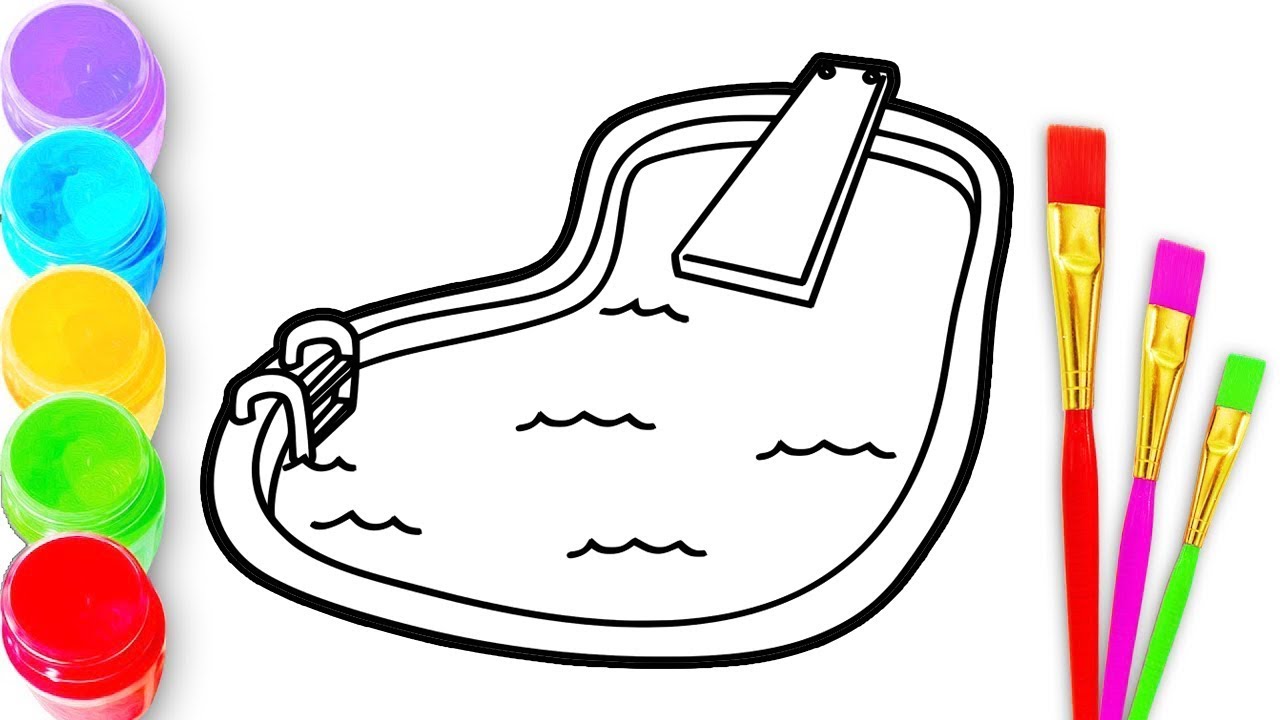 1280x720 how to draw a swimming pool for kids pool drawing