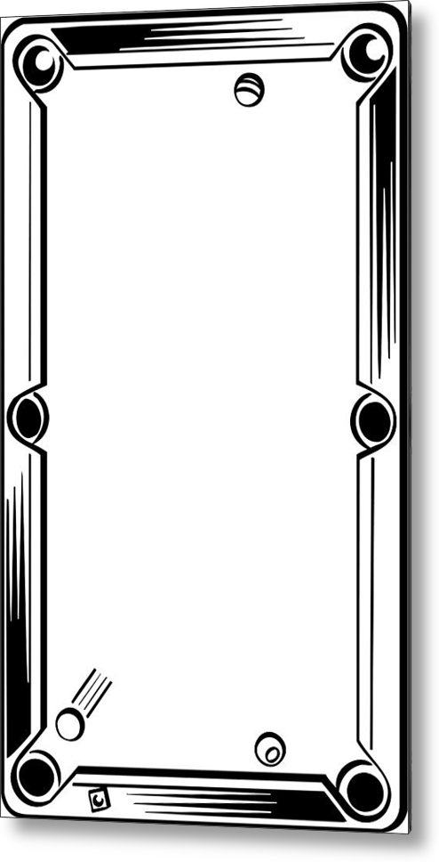 494x968 Border, Pool Table Coupon Metal Print