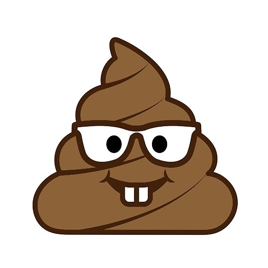 550x550 Poop Emoji Nerd Posters