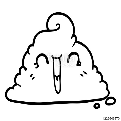 500x500 Line Drawing Cartoon Poop Stock Image And Royalty Free Vector