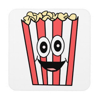422x422 Popcorn Smiling Coaster