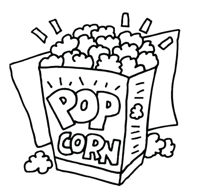 800x779 Popcorn Drawing Food For Free Download