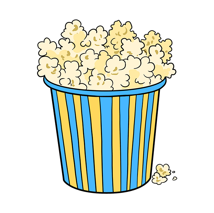 680x678 How To Draw Popcorn