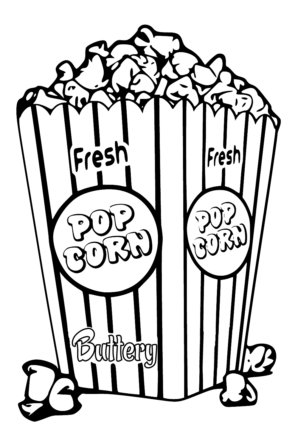 1000x1500 Collection Of Free Popcorn Drawing Download On Ui Ex