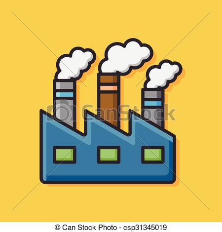 450x470 Environmental Protection Concept Factory Icon