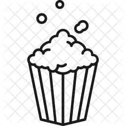 256x256 Popcorn Icon Of Line Style