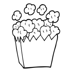 Popcorn Line Drawing | Free download on ClipArtMag