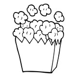160x160 Line Drawing Cartoon Popcorn Stock Image And Royalty Free Vector